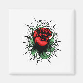 Phantastische Rose Magnet (Vorne)