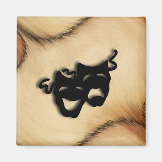 Phantastische rustikale Comedy und Tragedy Theater Magnet (Vorne)