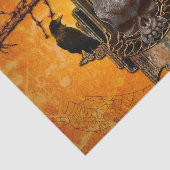 Phantastische Schädel und Krähen Seidenpapier (Ausschnitt)