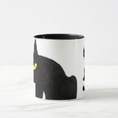 PHANTASTISCHE SCHWARZE CAT NINJA Weiß Tasse (Zentrum)