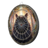 Phantastische schwarze Katze beobachtet Ihre Regul Dartscheibe (Vorderseite rechts)