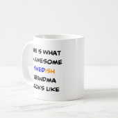 phantastische schwedische Oma Kaffeetasse (Vorderseite Links)