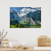 Phantastische Schweiz Leinwand Kunstvoll wandern i Poster (Küche)