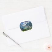 Phantastische Schweizer Alpen Runder Aufkleber (Umschlag)