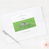 Phantastische Schwester, Niedlich und Happy Zebras Quadratischer Aufkleber (Umschlag)