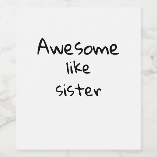 Phantastische Schwester Weinetikett (Einzelnes Label)