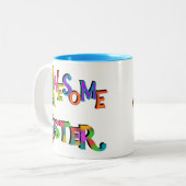 Phantastische Schwestern T - Shirt und Geschenke Zweifarbige Tasse (Vorderseite Links)