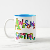 Phantastische Schwestern T - Shirt und Geschenke Zweifarbige Tasse (Links)