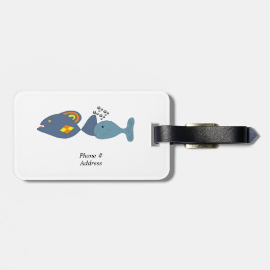 Phantastische Seekritter Gepäckanhänger (Rückseite horizontal)