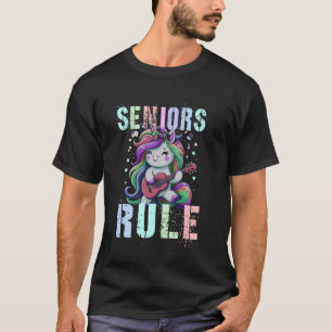 Phantastische SENIOREN RULE Rock Star Graduierte S T-Shirt