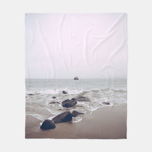 Phantastische Sicht auf den Strand Fleecedecke (Vorderseite)