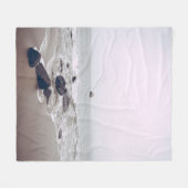 Phantastische Sicht auf den Strand Fleecedecke (Vorderseite (Horizontal))