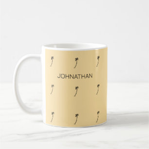Phantastische Silhouette Kokospalmenmuster Kaffeetasse