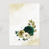 Phantastische smaragdgrüne Elfenbeingolden-Blume Begleitkarte (Rückseite)