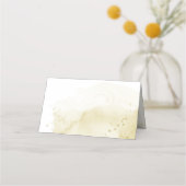 Phantastische smaragdgrüne Elfenbeingolden-Blume Platzkarte (Rückseite)