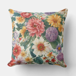 Phantastische Sommergarten Farbige Blume Kissen