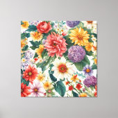 Phantastische Sommergarten Farbige Blume Leinwanddruck (Vorderseite)