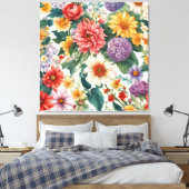 Phantastische Sommergarten Farbige Blume Leinwanddruck (Insitu (Schlafzimmer))