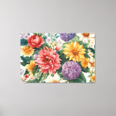 Phantastische Sommergarten Farbige Blume Leinwanddruck (Vorderseite)