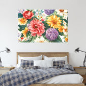 Phantastische Sommergarten Farbige Blume Leinwanddruck (Insitu (Schlafzimmer))