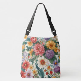 Phantastische Sommergarten Farbige Blume Tragetaschen Mit Langen Trägern