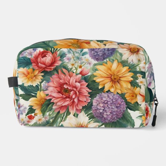 Phantastische Sommergarten Farbige Blume Waschbeutel (Vorderseite)