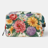 Phantastische Sommergarten Farbige Blume Waschbeutel (Rückseite)