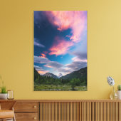 Phantastische Sonnenuntergangswolken über dem Berg Leinwanddruck (Insitu (Wohnzimmer))