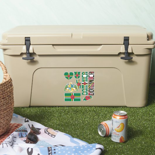 Phantastische Staatssymbole Dominica Aufkleber (Kühler)