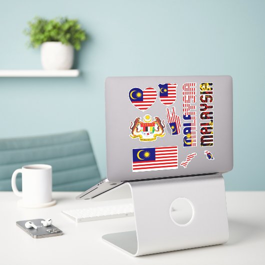 Phantastische Staatssymbole für Malaysia Aufkleber (Laptop auf Schreibtisch)