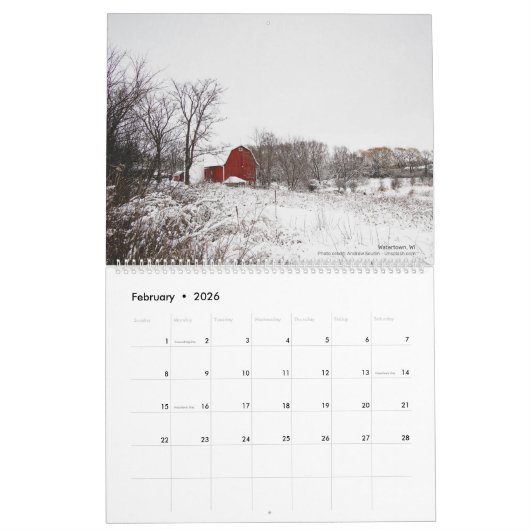 Phantastische Ställe - USA in Fotos Großer Wall Ka Kalender (Feb 2026)