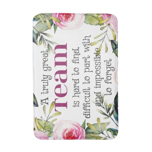 Phantastische Teamarbeit dank Zitat Büromauer-Kuns Badematte (Vorderseite Vertikal)