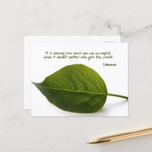 "Phantastische Teamarbeit" Inspiration Zitat Postkarte