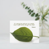 "Phantastische Teamarbeit" Inspiration Zitat Postkarte (Stehend Vorderseite)