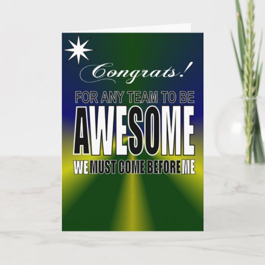 phantastische Teamarbeit Karte (Vorderseite)