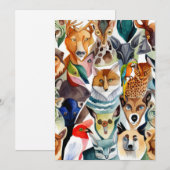 Phantastische Tiere Feiertagskarte (Vorne/Hinten)