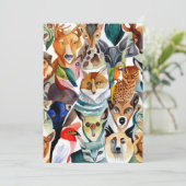 Phantastische Tiere Feiertagskarte (Stehend Vorderseite)