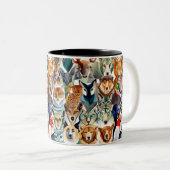 Phantastische Tiere Zweifarbige Tasse (VorderseiteRechts)