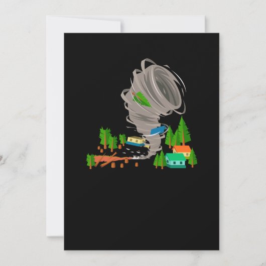 Phantastische Tornado- und Sturmtaucher Einladung (Vorderseite)