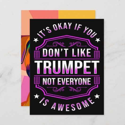 Phantastische Trompetenspieler Einladung (Vorne/Hinten)