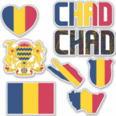 Phantastische Tschad-Formen-Staatssymbole Aufkleber (Vorderseite)