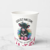 Phantastische Tutu Hochland Kuh Print Pappbecher (Vorderseite)