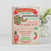 Phantastische Ugly Sweater Weihnachtsfeier Party E Einladung (Stehend Vorderseite)