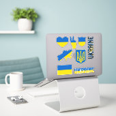 Phantastische Ukraine formt Staatssymbole Aufkleber (Laptop auf Schreibtisch)
