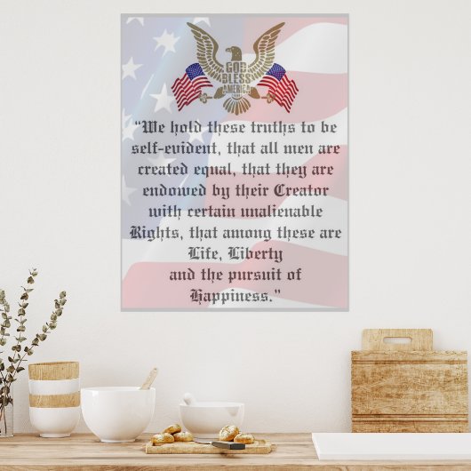 Phantastische Unabhängigkeitserklärung Patriotisch Poster (Küche)