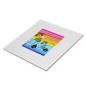 Phantastische und farbenfrohe Sonnenuntergangssege Fliese (Seite)