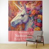 Phantastische Unicorn Babydusche im Hintergrund Wandteppich (Beispiel)