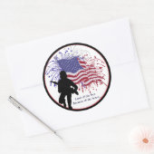 Phantastische Unterstützung für unsere Truppenaufk Runder Aufkleber (Umschlag)