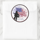 Phantastische Unterstützung für unsere Truppenaufk Runder Aufkleber (Tasche)