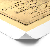 Phantastische US-amerikanische Karte 1839 Poster (Ecke)